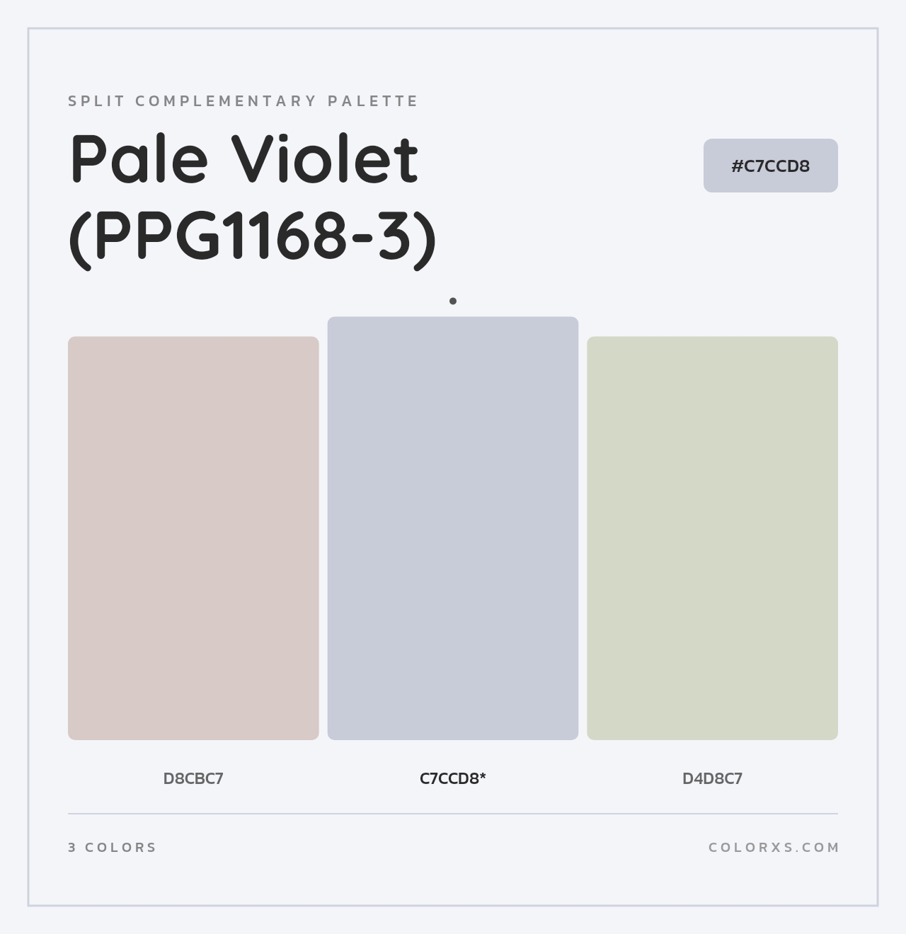 Pale Violet (PPG1168-3) - Split-Complementary Color Palette