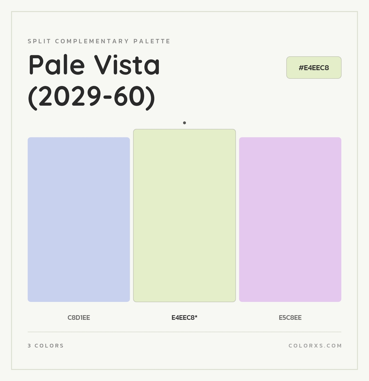 Pale Vista (2029-60) - Split-Complementary Color Palette