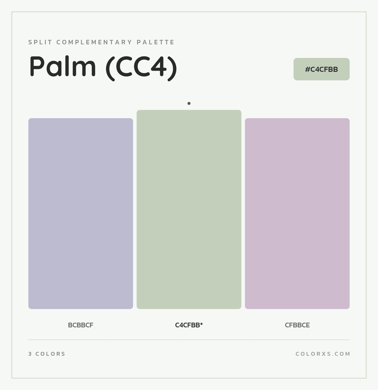 Palm (CC4) - Split-Complementary Color Palette