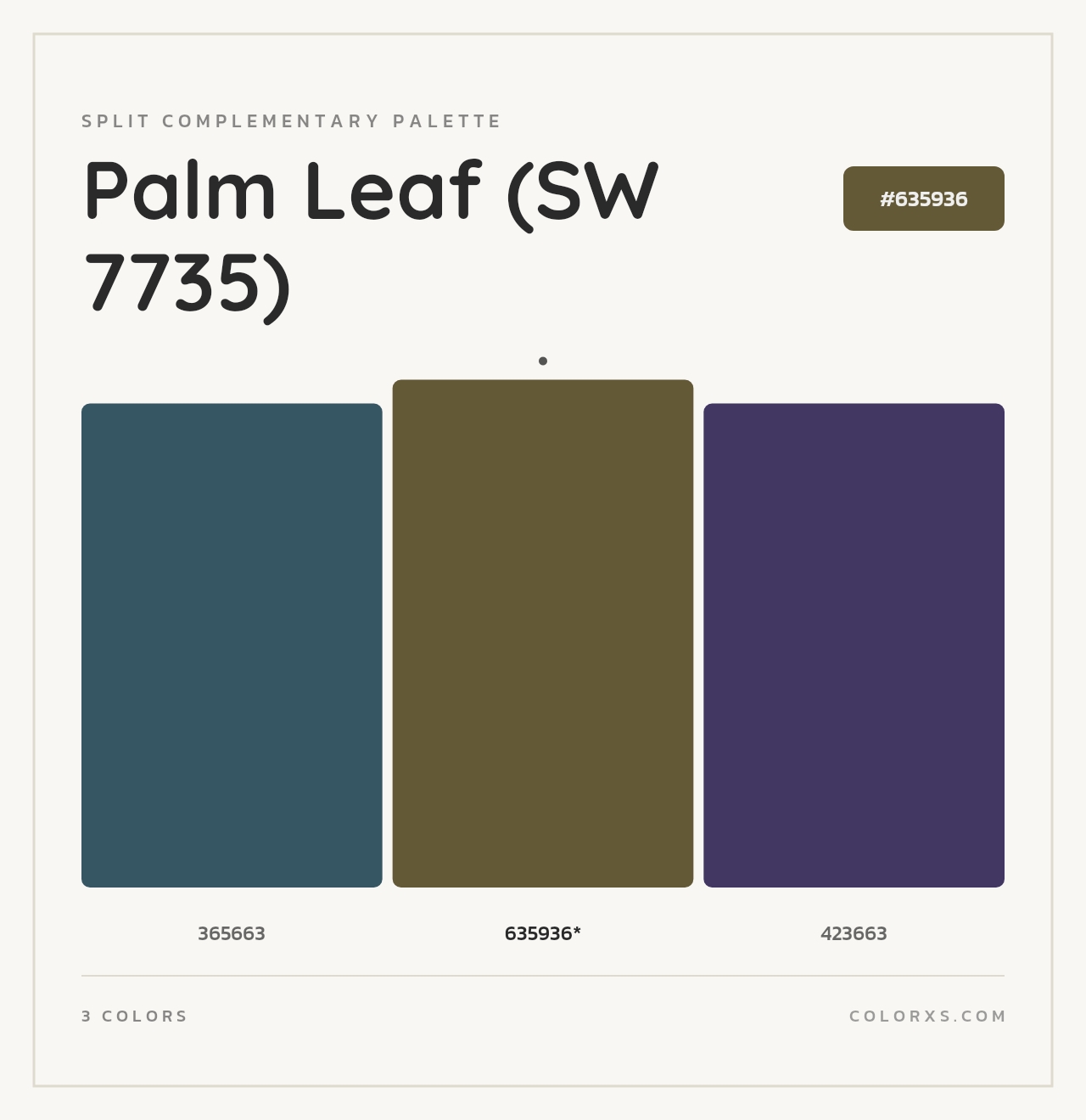 Palm Leaf (SW 7735) - Split-Complementary Color Palette