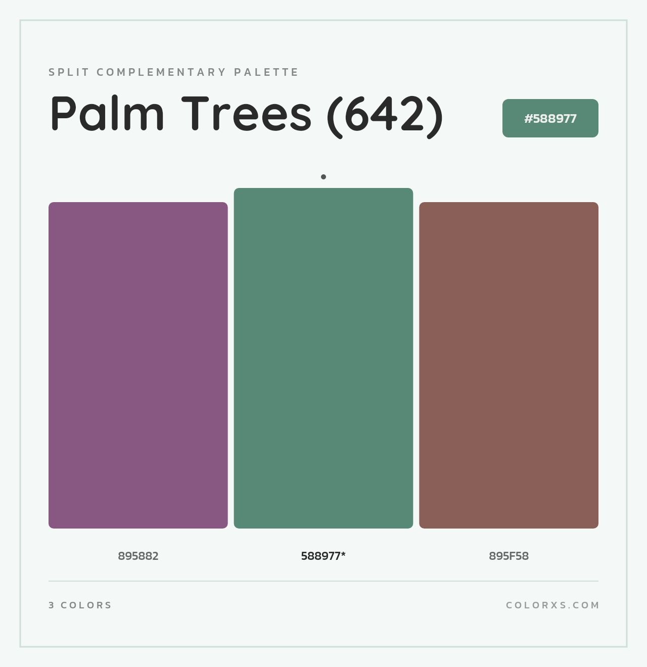 Palm Trees (642) - Split-Complementary Color Palette