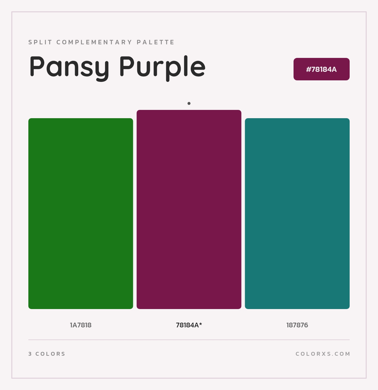 Pansy Purple - Split-Complementary Color Palette