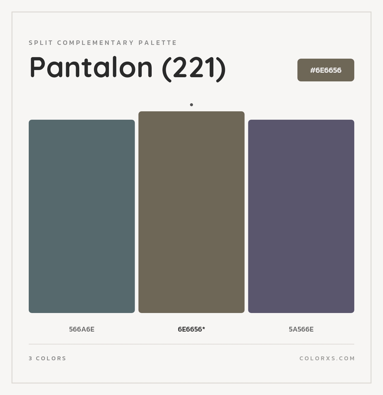 Pantalon (221) - Split-Complementary Color Palette