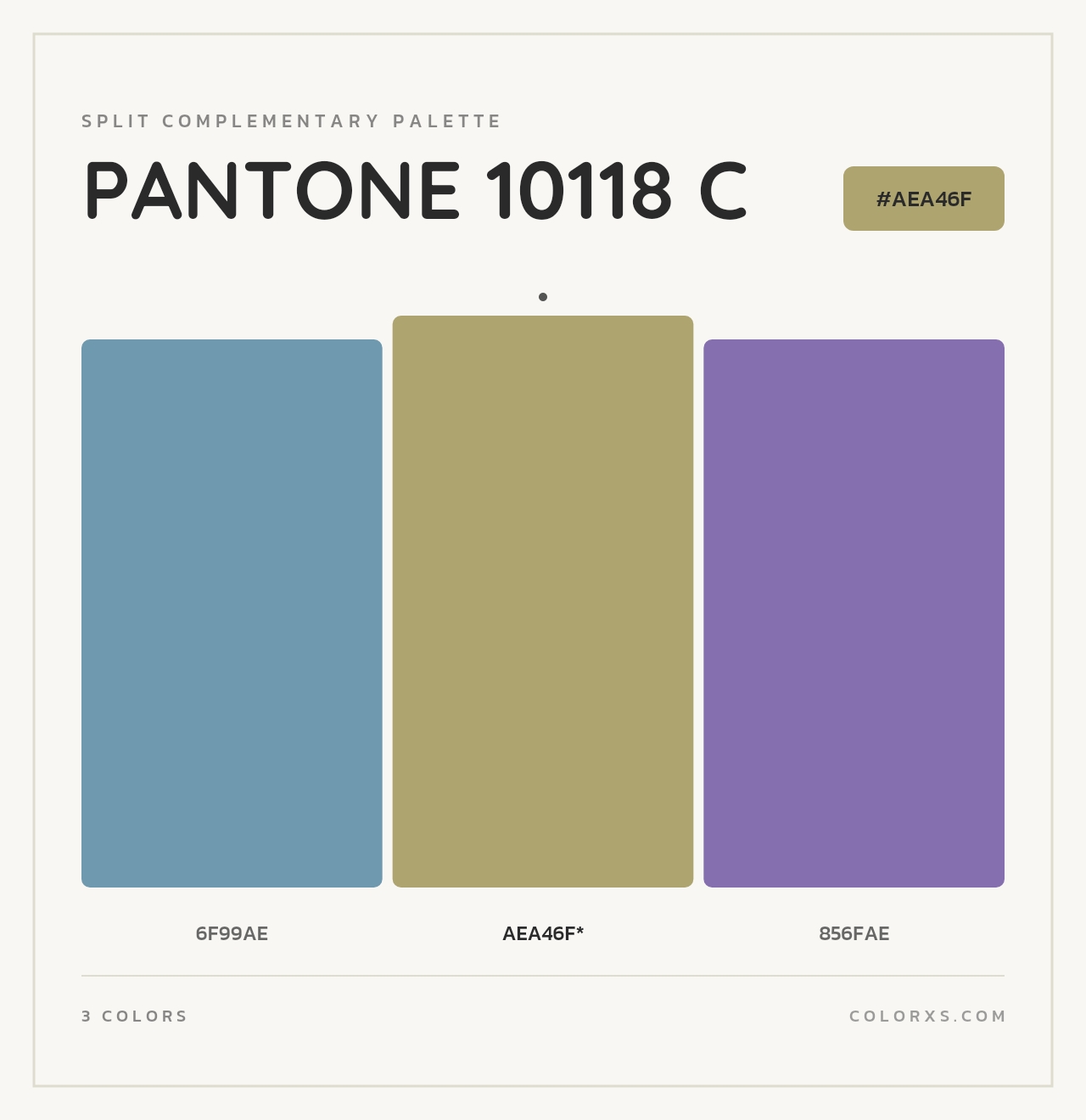 PANTONE 10118 C - Split-Complementary Color Palette