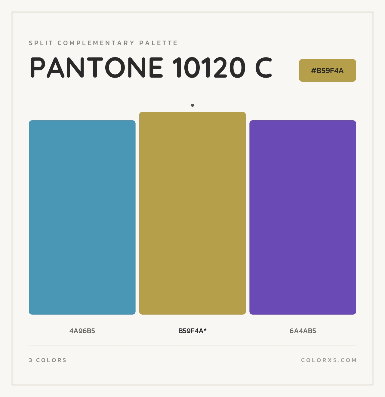 PANTONE 10120 C - Split-Complementary Color Palette