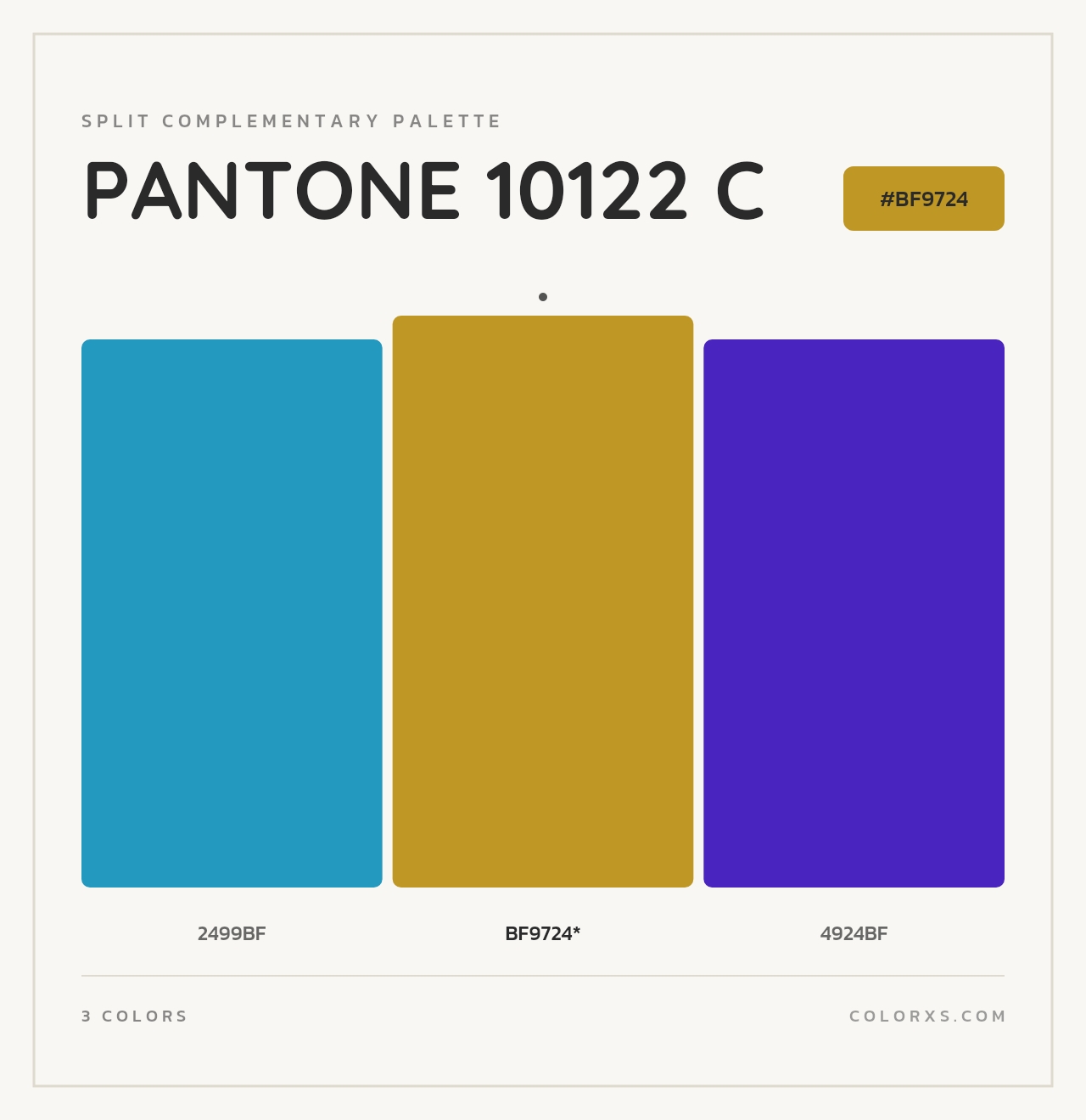 PANTONE 10122 C - Split-Complementary Color Palette