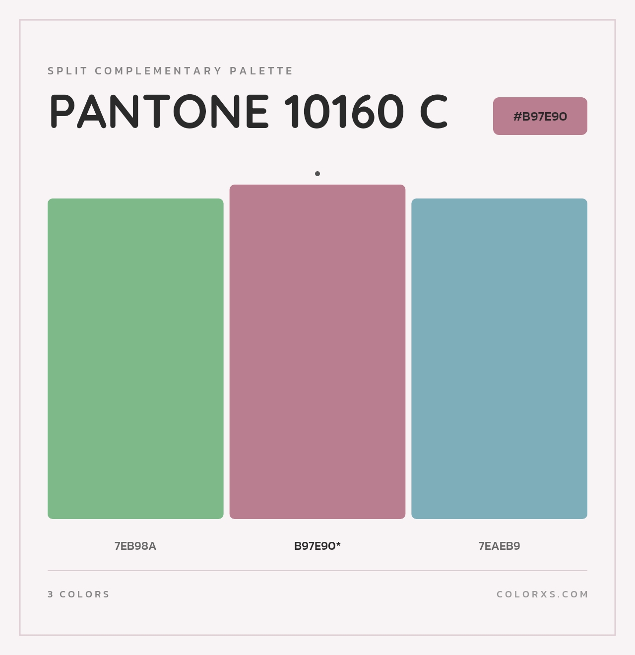 PANTONE 10160 C - Split-Complementary Color Palette