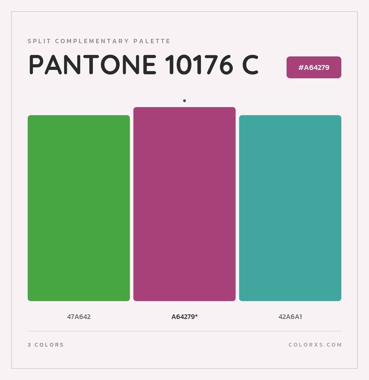 PANTONE 10176 C - Split-Complementary Color Palette