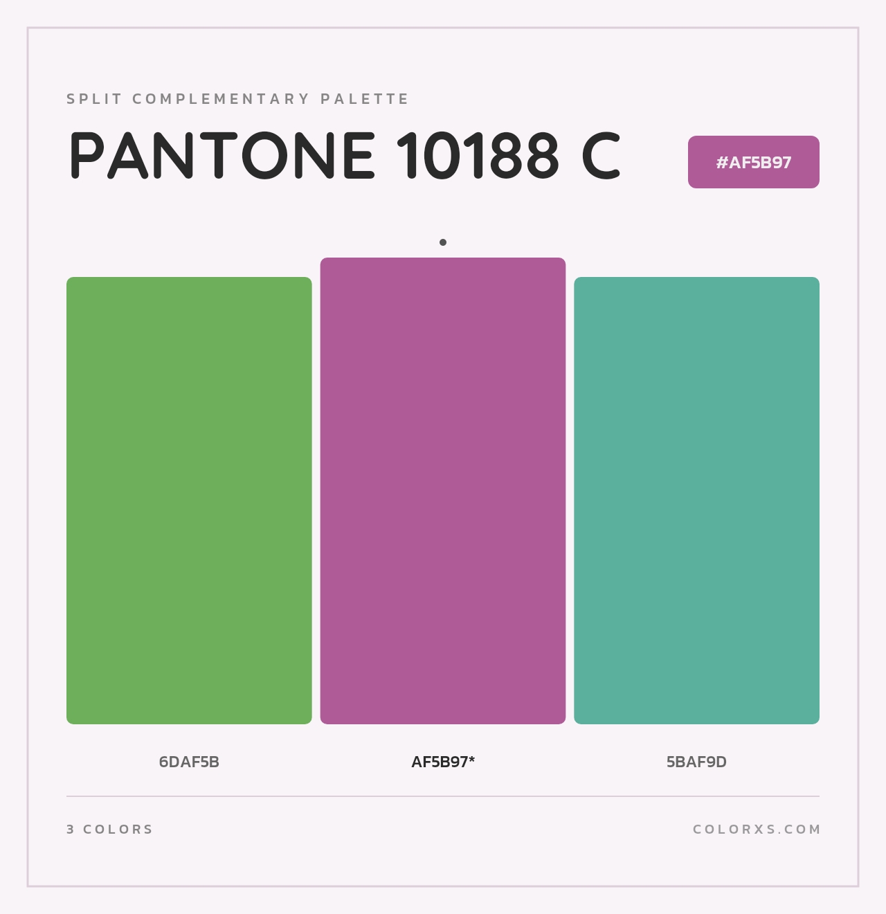 PANTONE 10188 C - Split-Complementary Color Palette