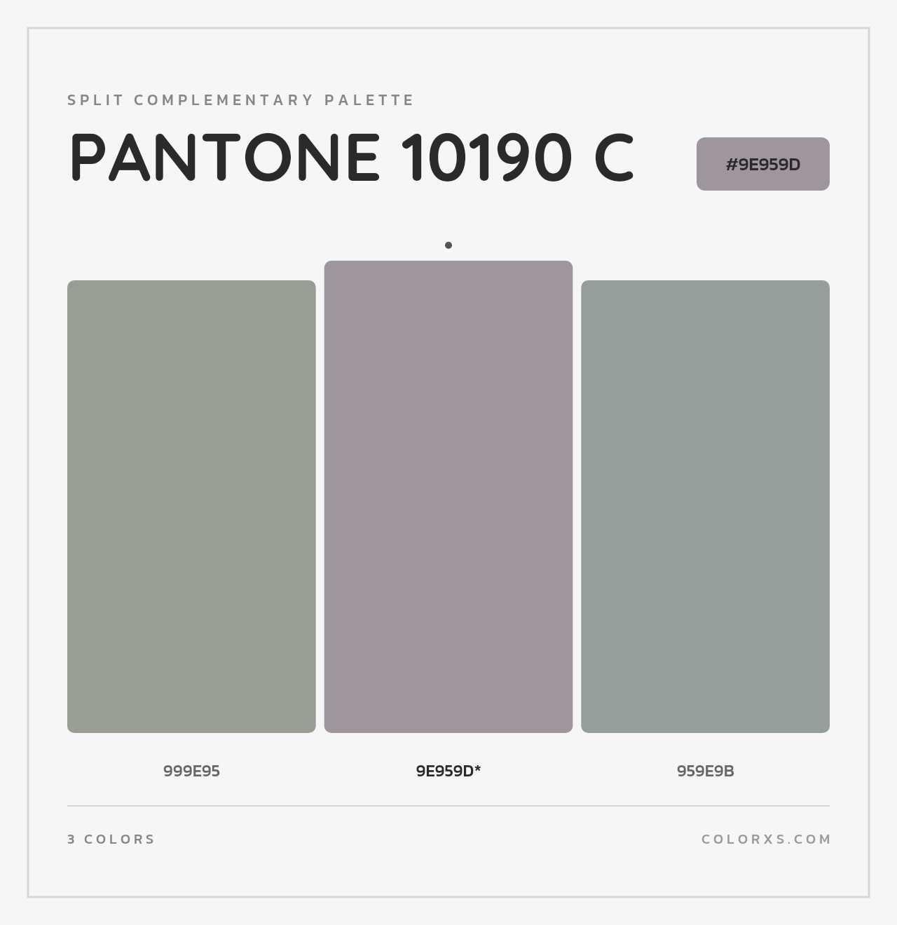 PANTONE 10190 C - Split-Complementary Color Palette