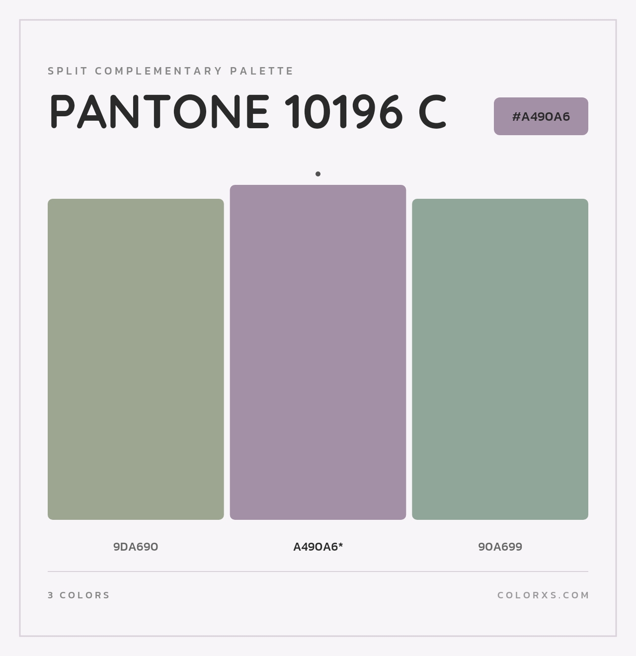 PANTONE 10196 C - Split-Complementary Color Palette