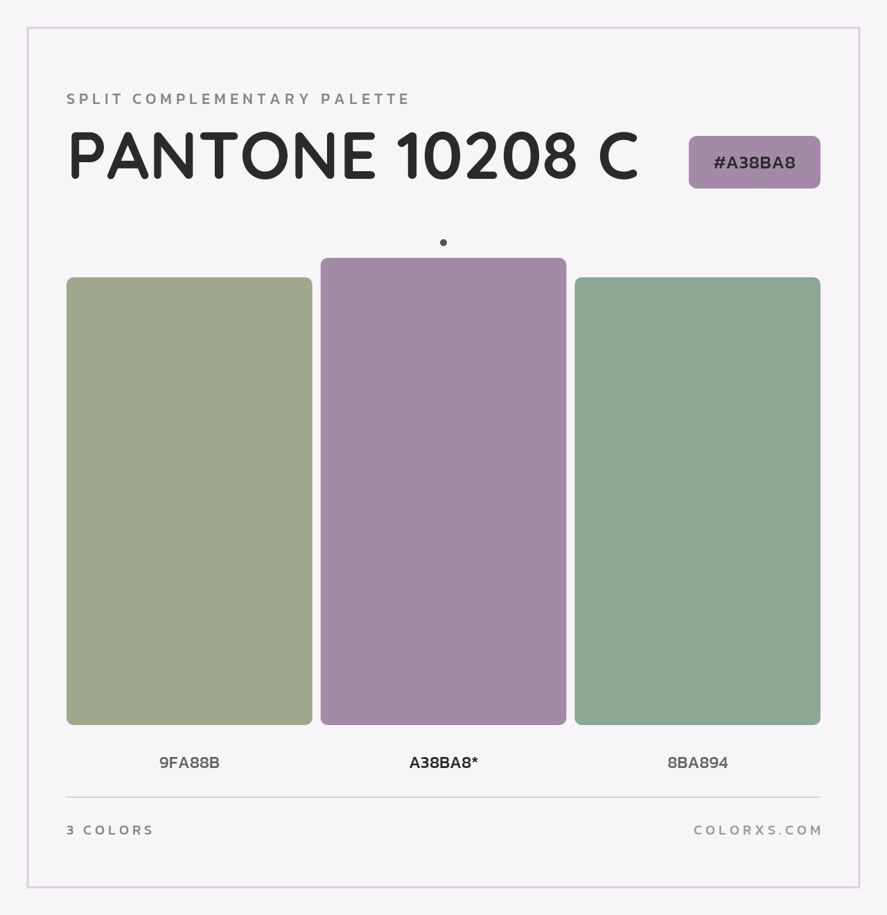PANTONE 10208 C - Split-Complementary Color Palette