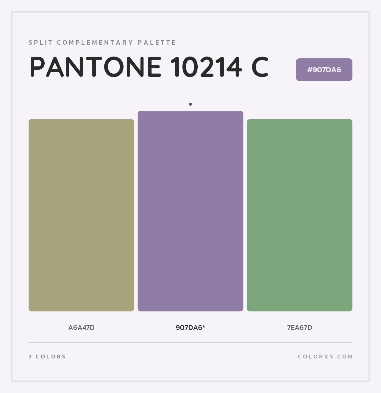 PANTONE 10214 C - Split-Complementary Color Palette