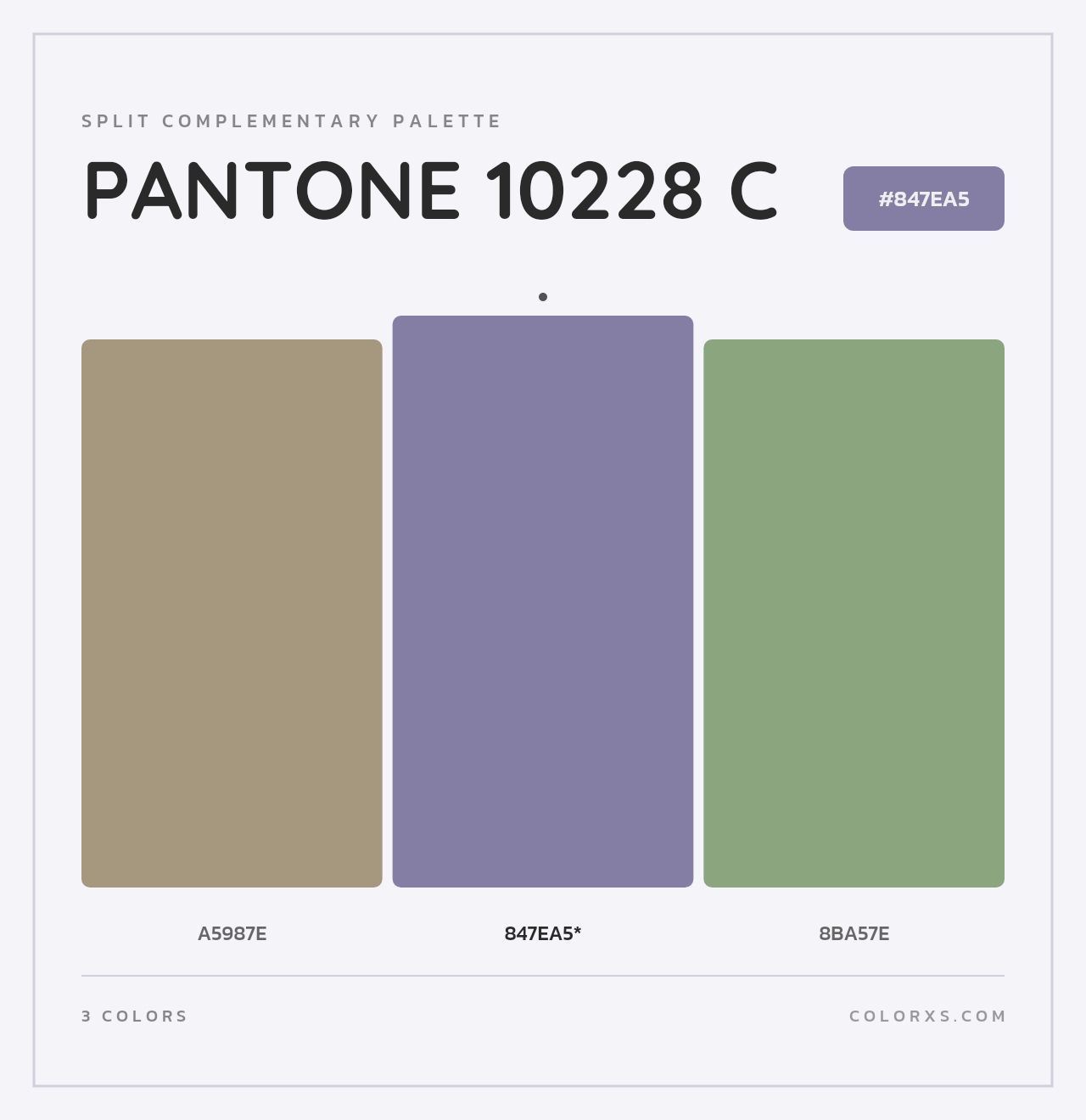 PANTONE 10228 C - Split-Complementary Color Palette
