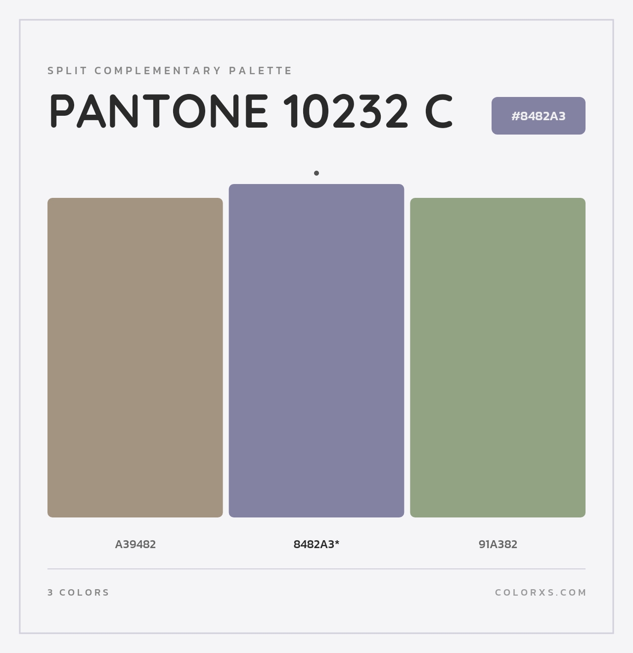 PANTONE 10232 C - Split-Complementary Color Palette