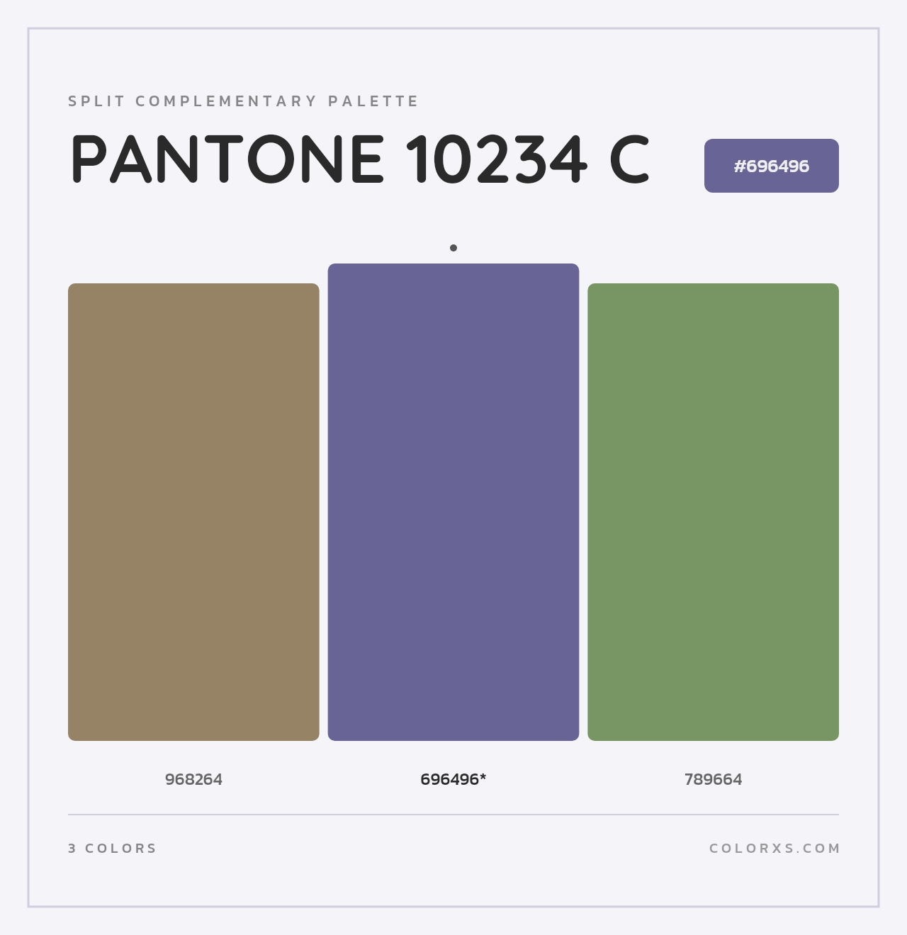 PANTONE 10234 C - Split-Complementary Color Palette