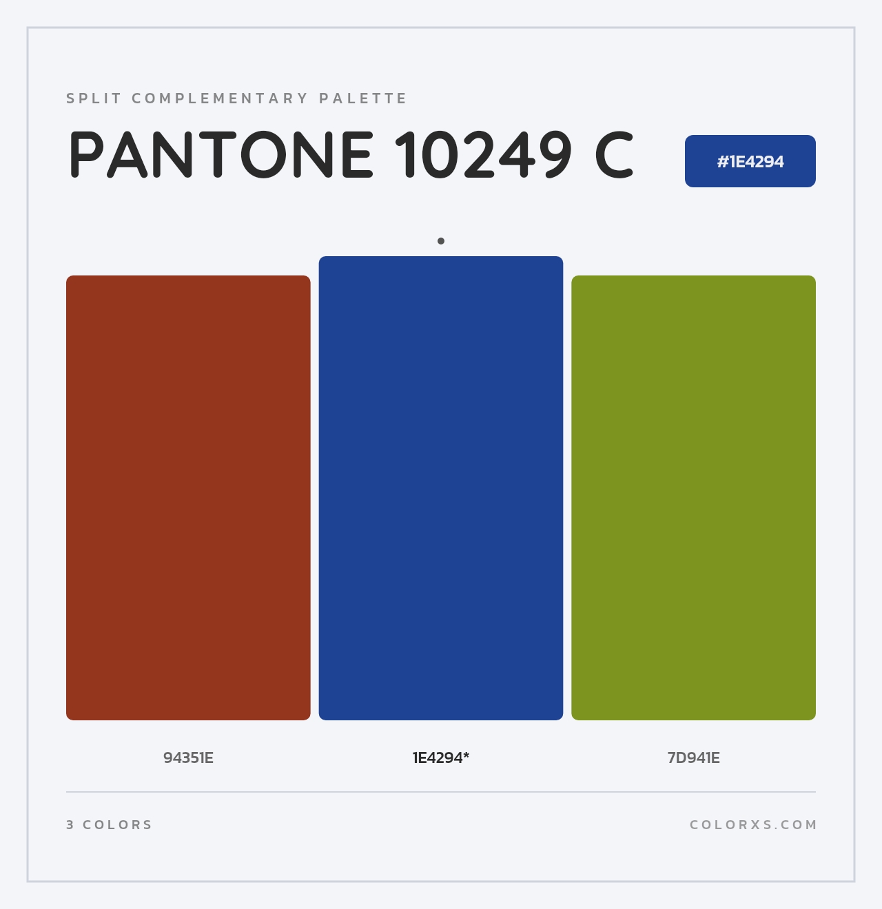 PANTONE 10249 C - Split-Complementary Color Palette