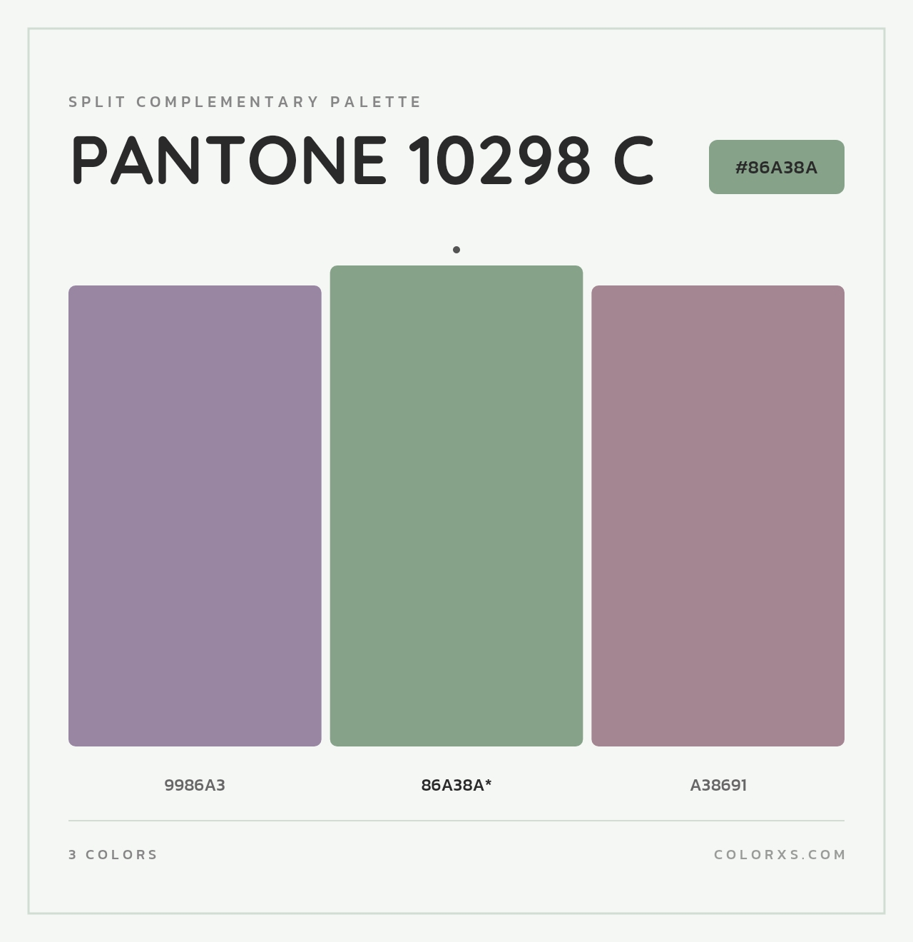 PANTONE 10298 C - Split-Complementary Color Palette
