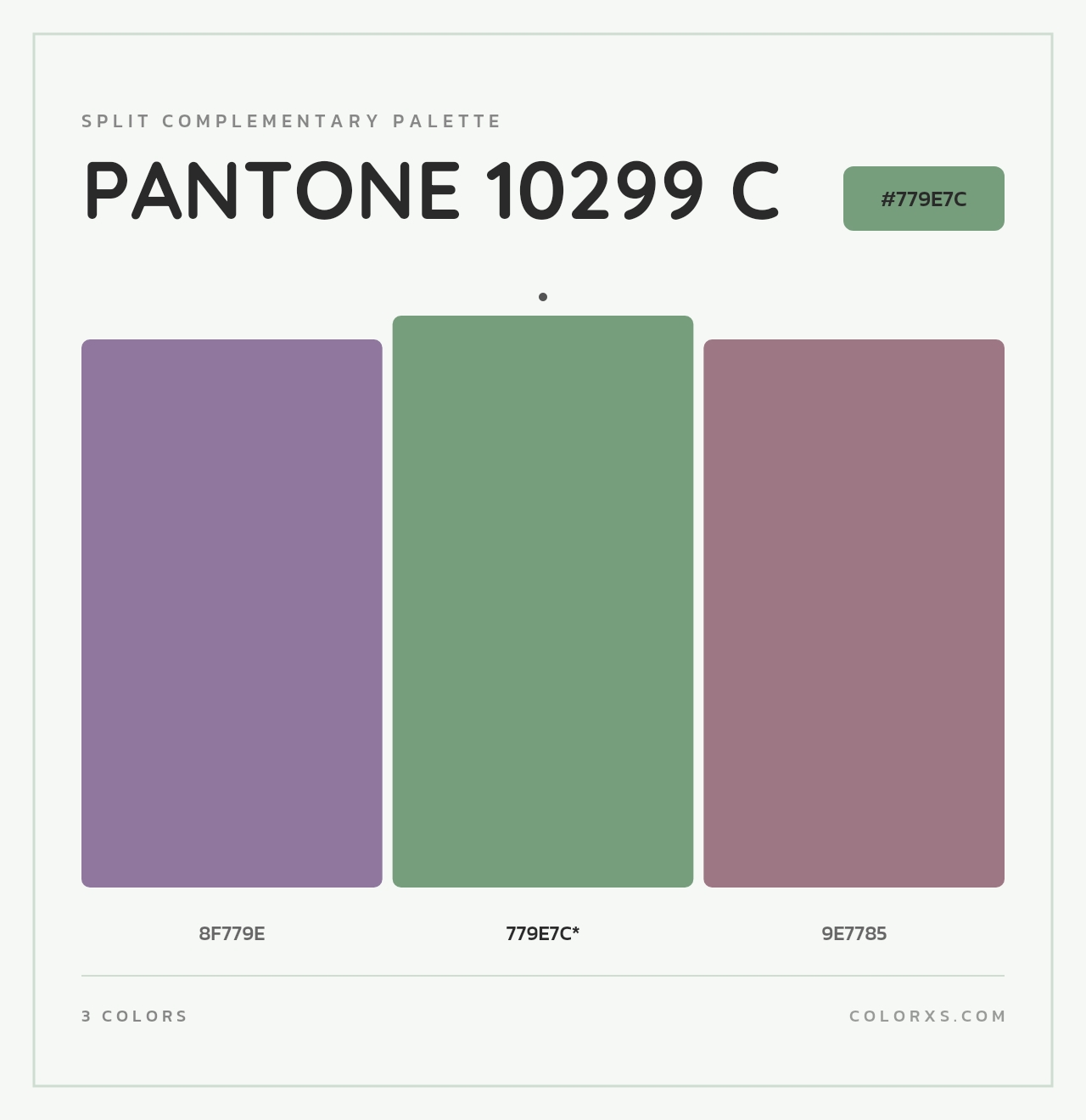 PANTONE 10299 C - Split-Complementary Color Palette