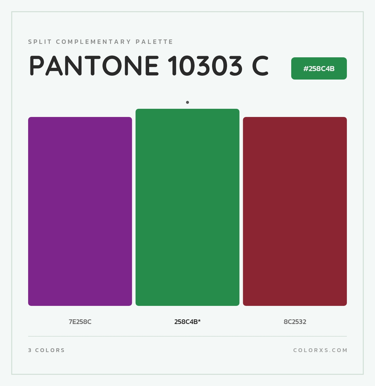 PANTONE 10303 C - Split-Complementary Color Palette