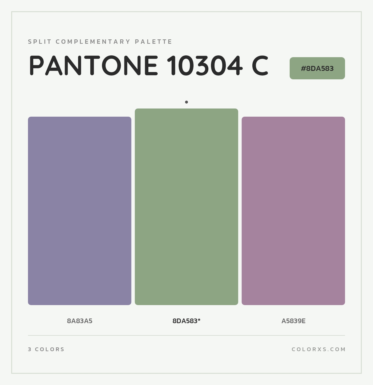 PANTONE 10304 C - Split-Complementary Color Palette