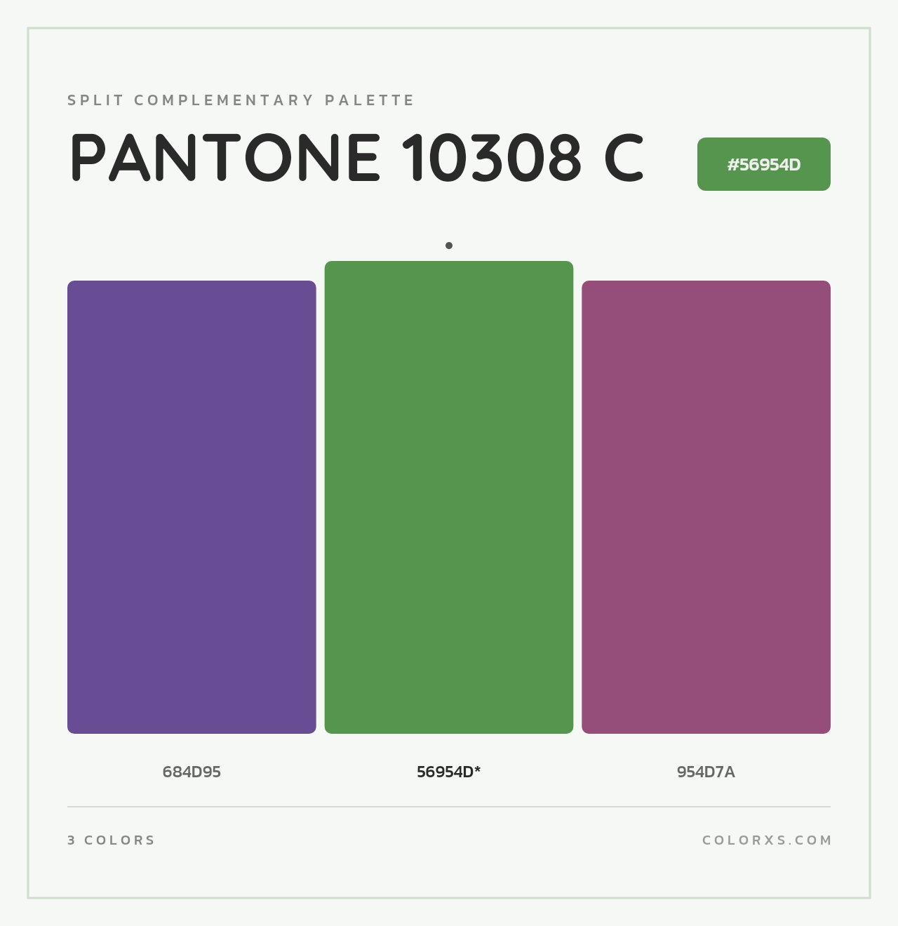 PANTONE 10308 C - Split-Complementary Color Palette
