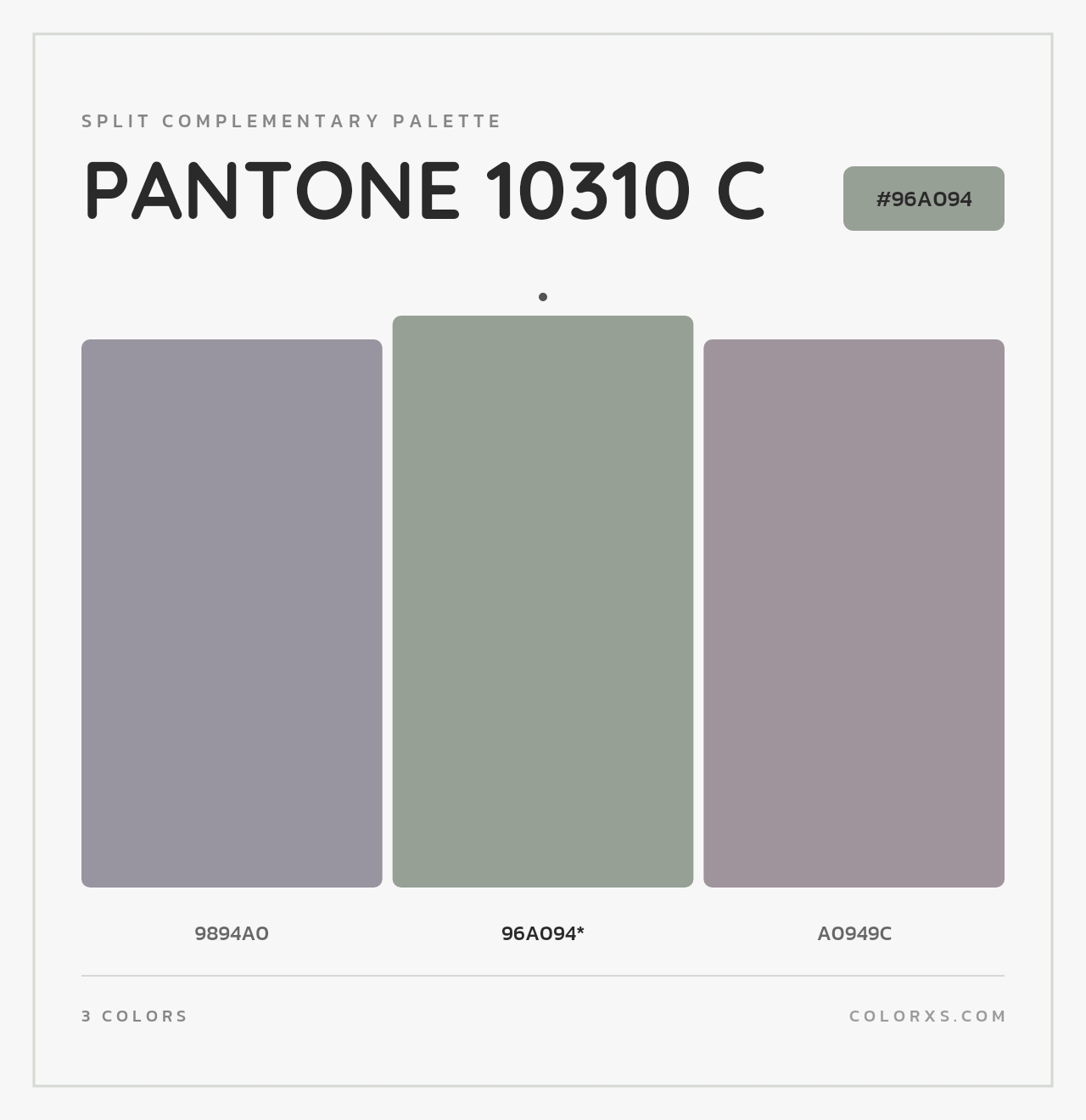 PANTONE 10310 C - Split-Complementary Color Palette