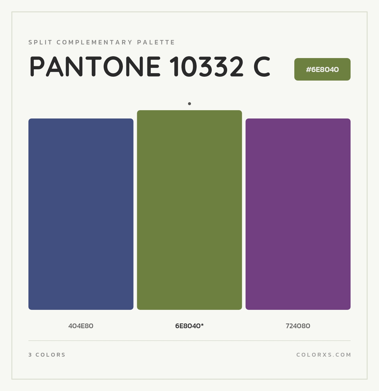 PANTONE 10332 C - Split-Complementary Color Palette