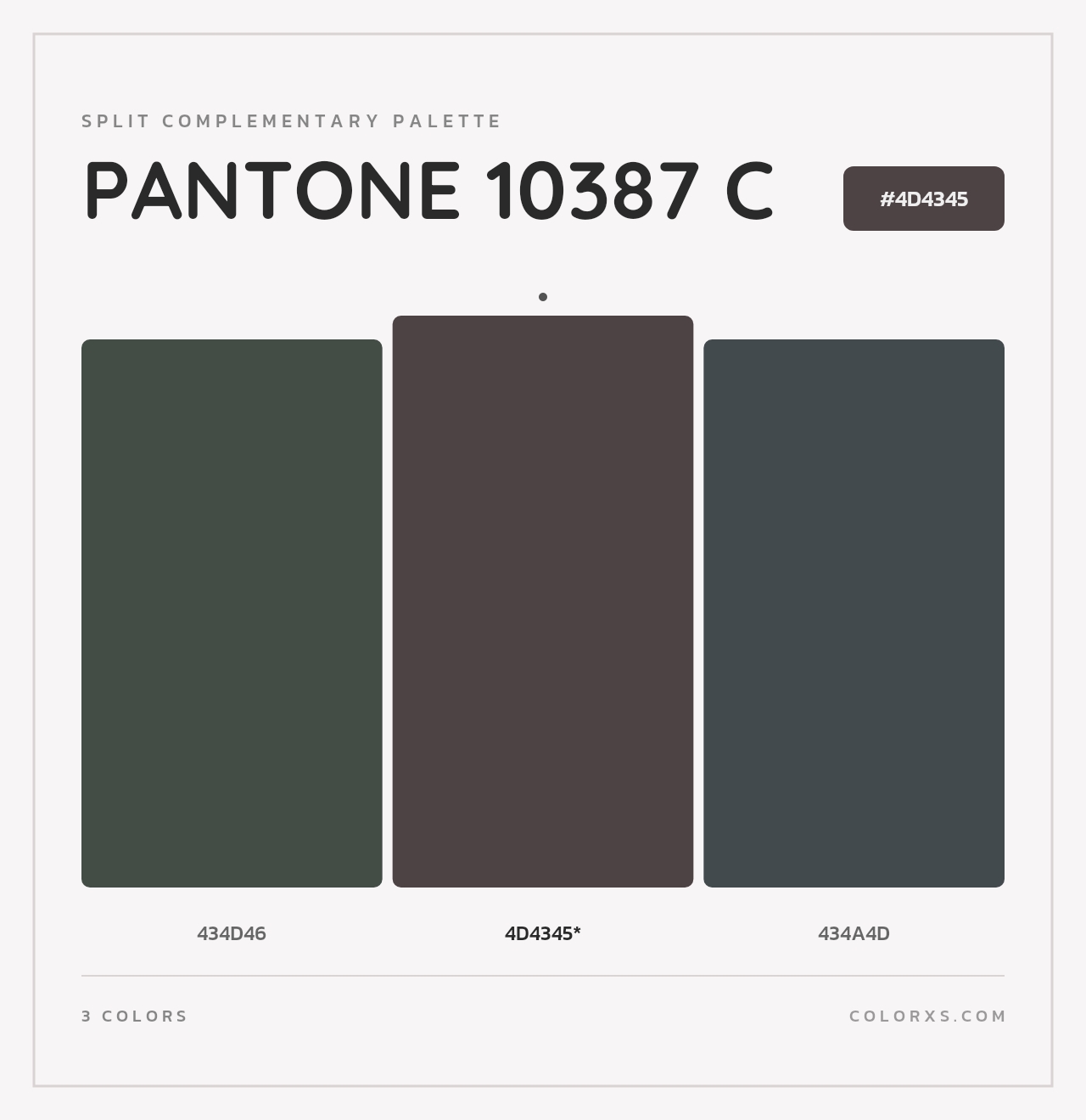 PANTONE 10387 C - Split-Complementary Color Palette