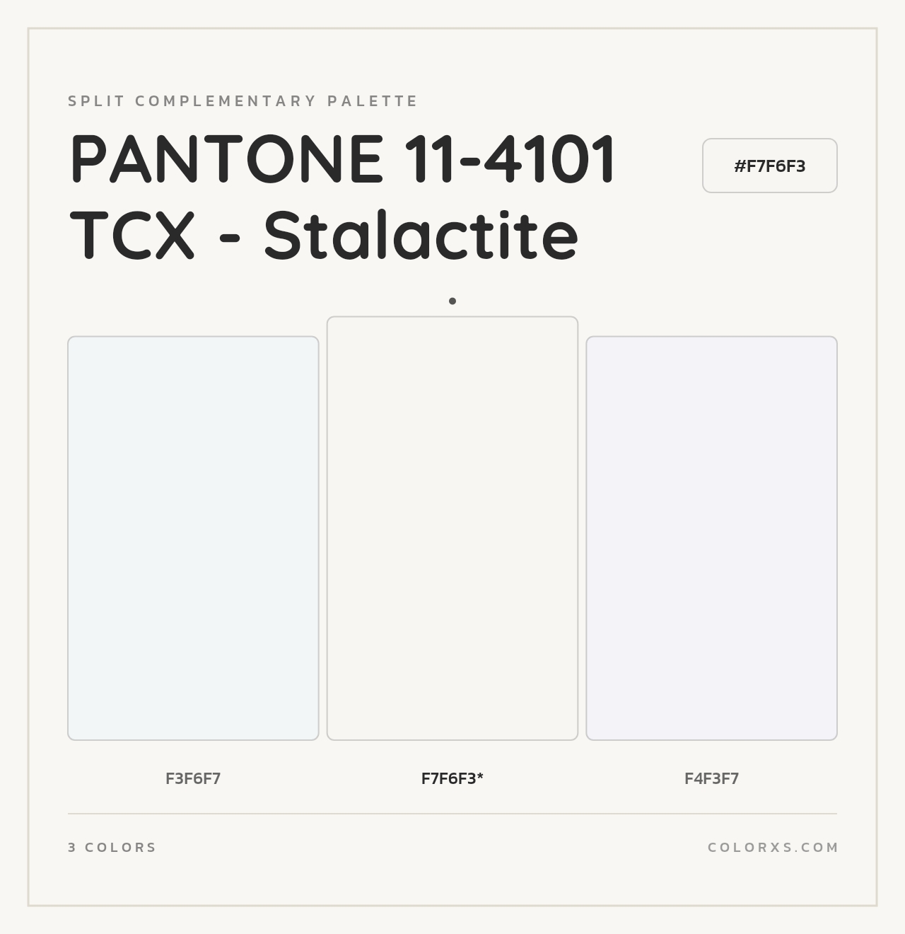 PANTONE 11-4101 TCX - Stalactite - Split-Complementary Color Palette