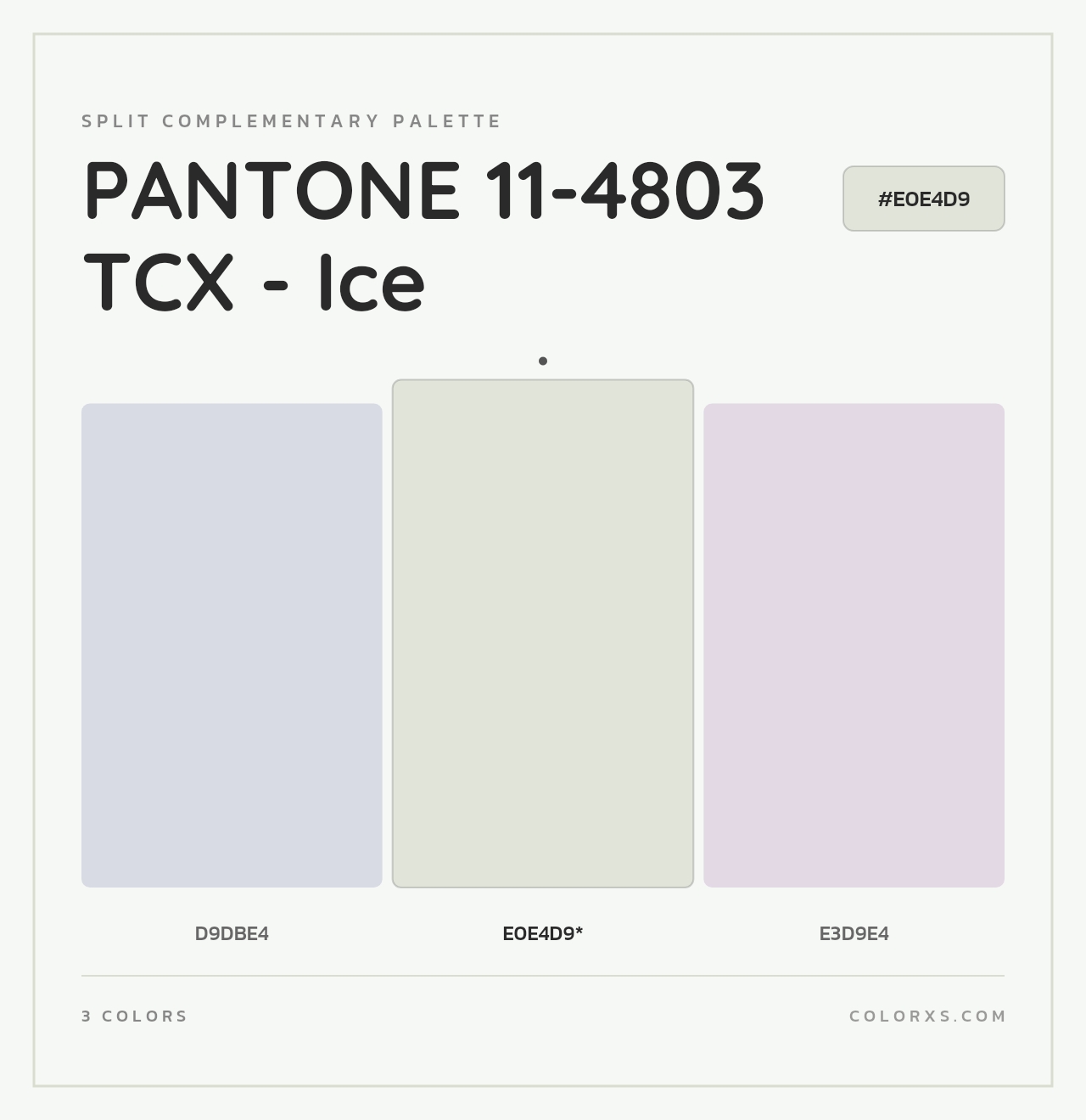 PANTONE 11-4803 TCX - Ice - Split-Complementary Color Palette