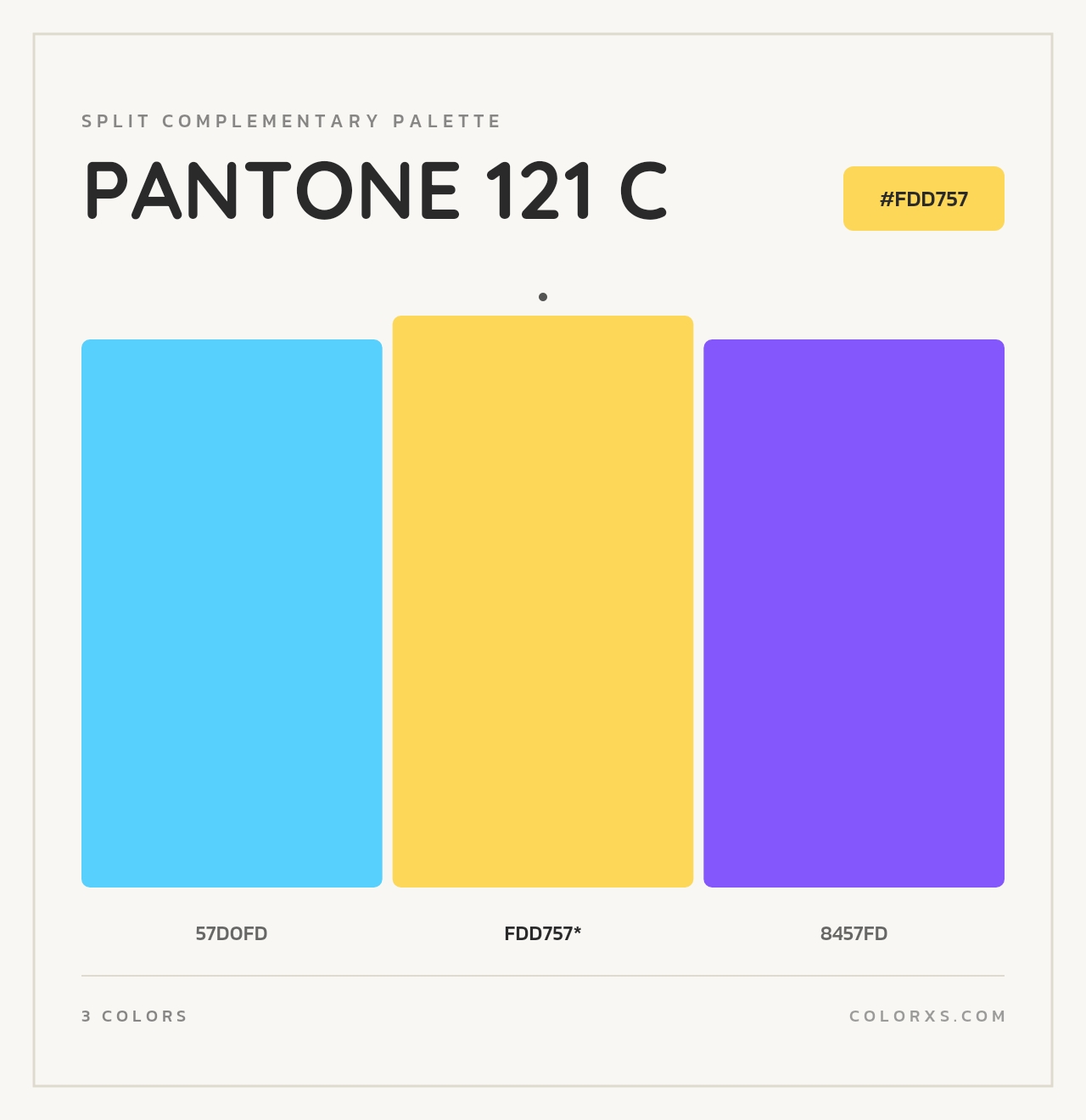 PANTONE 121 C - Split-Complementary Color Palette