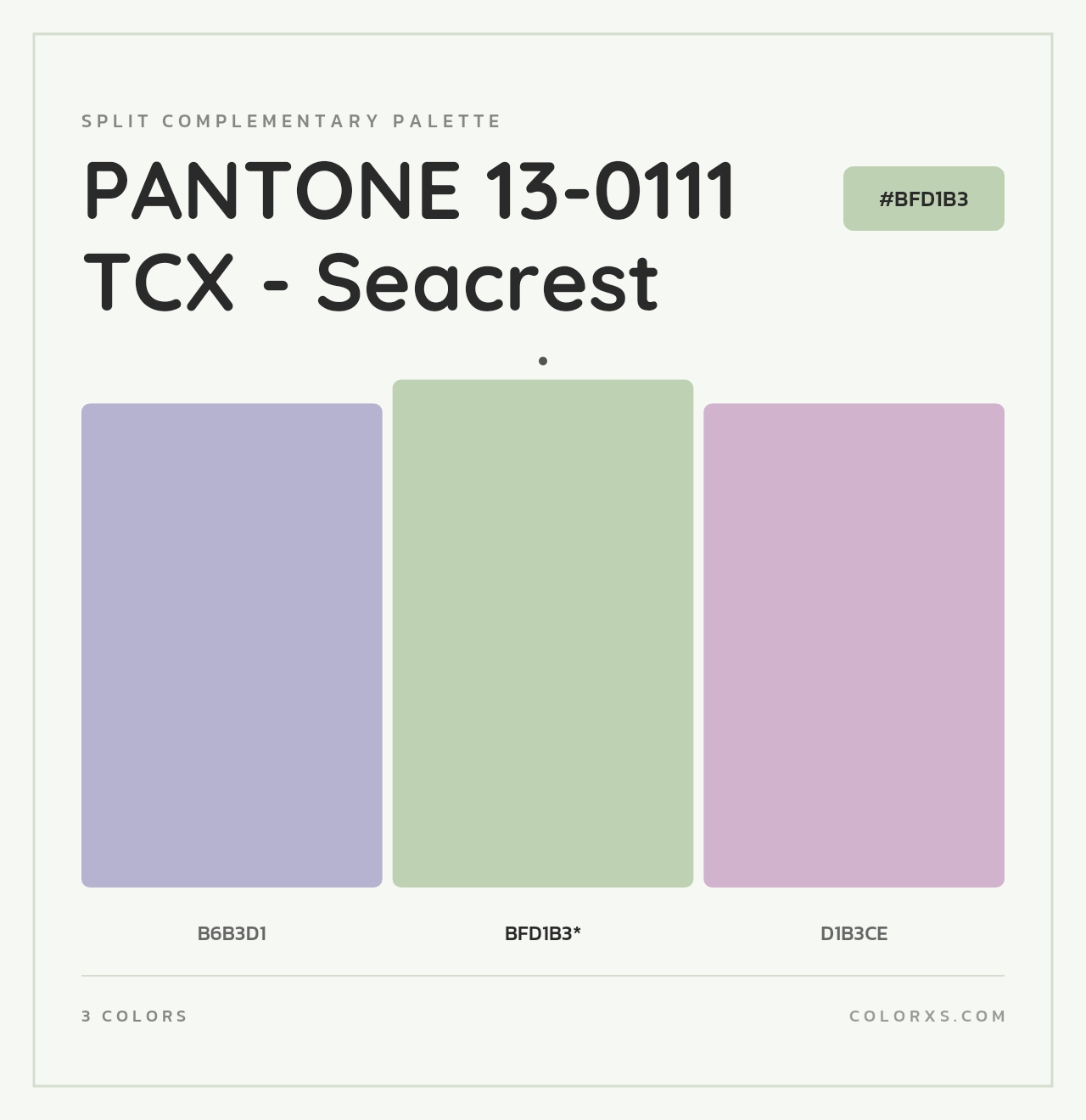 PANTONE 13-0111 TCX - Seacrest - Split-Complementary Color Palette