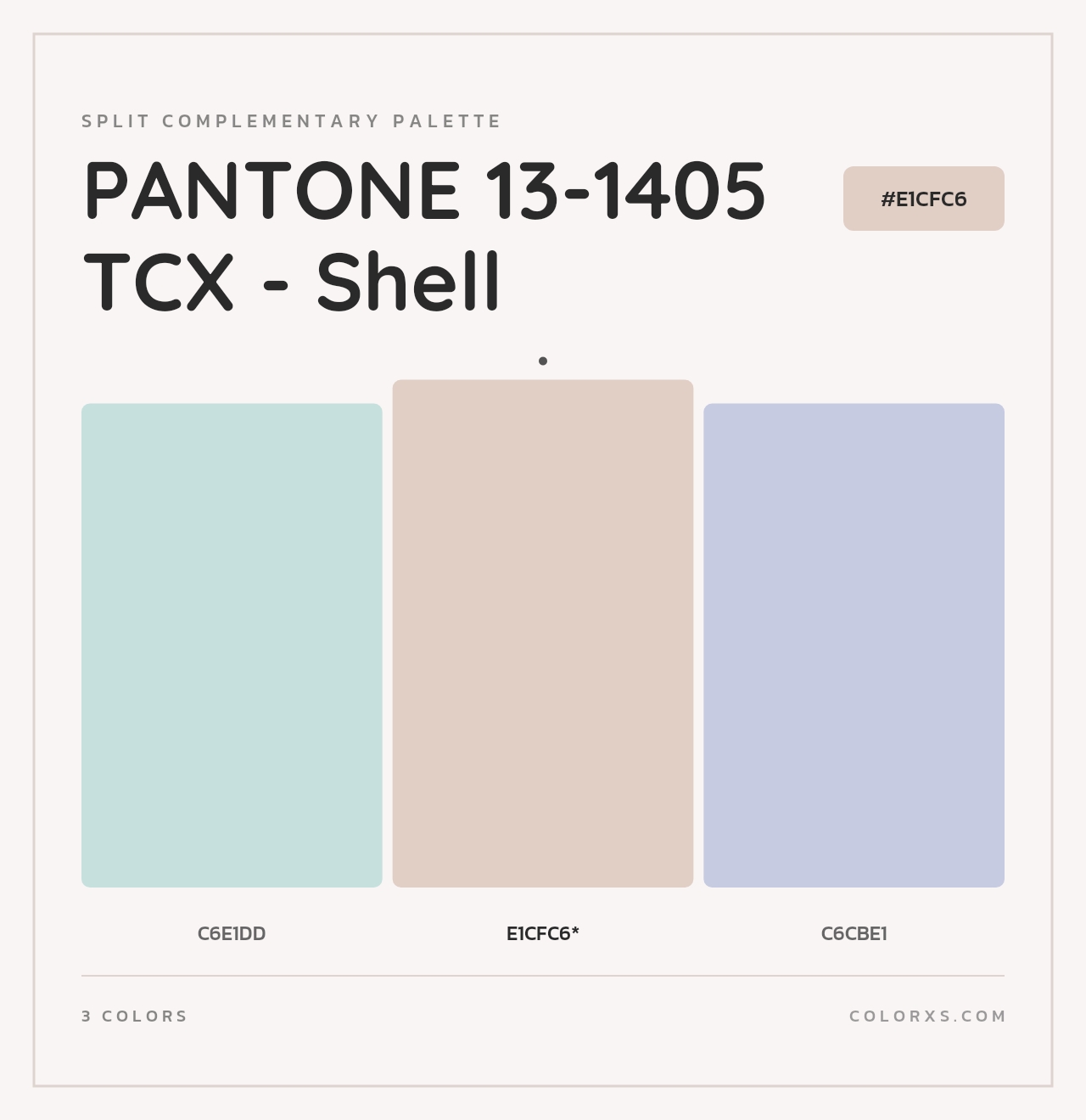 PANTONE 13-1405 TCX - Shell - Split-Complementary Color Palette