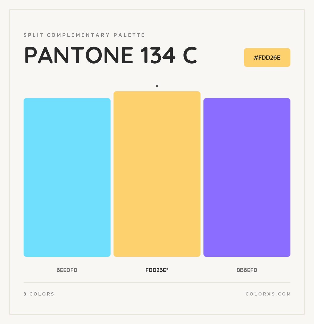 PANTONE 134 C - Split-Complementary Color Palette