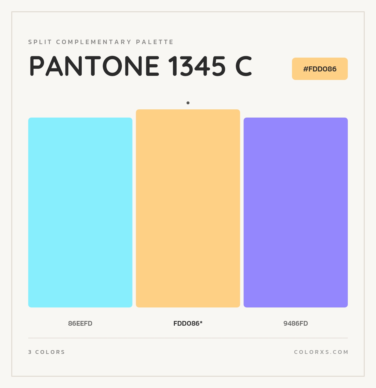 PANTONE 1345 C - Split-Complementary Color Palette