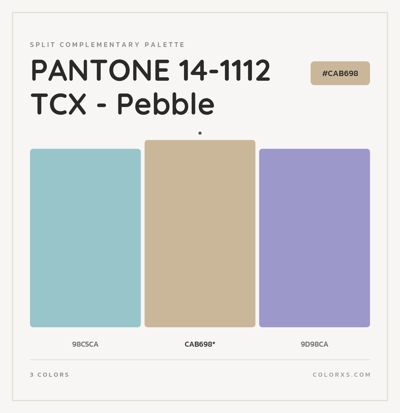 PANTONE 14-1112 TCX - Pebble - Split-Complementary Color Palette