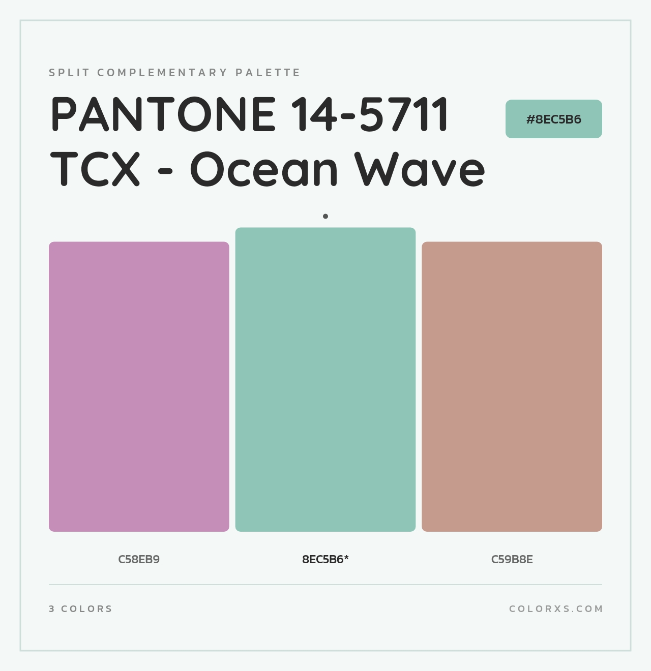 PANTONE 14-5711 TCX - Ocean Wave - Split-Complementary Color Palette