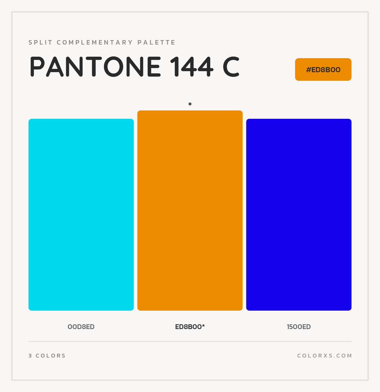 PANTONE 144 C - Split-Complementary Color Palette