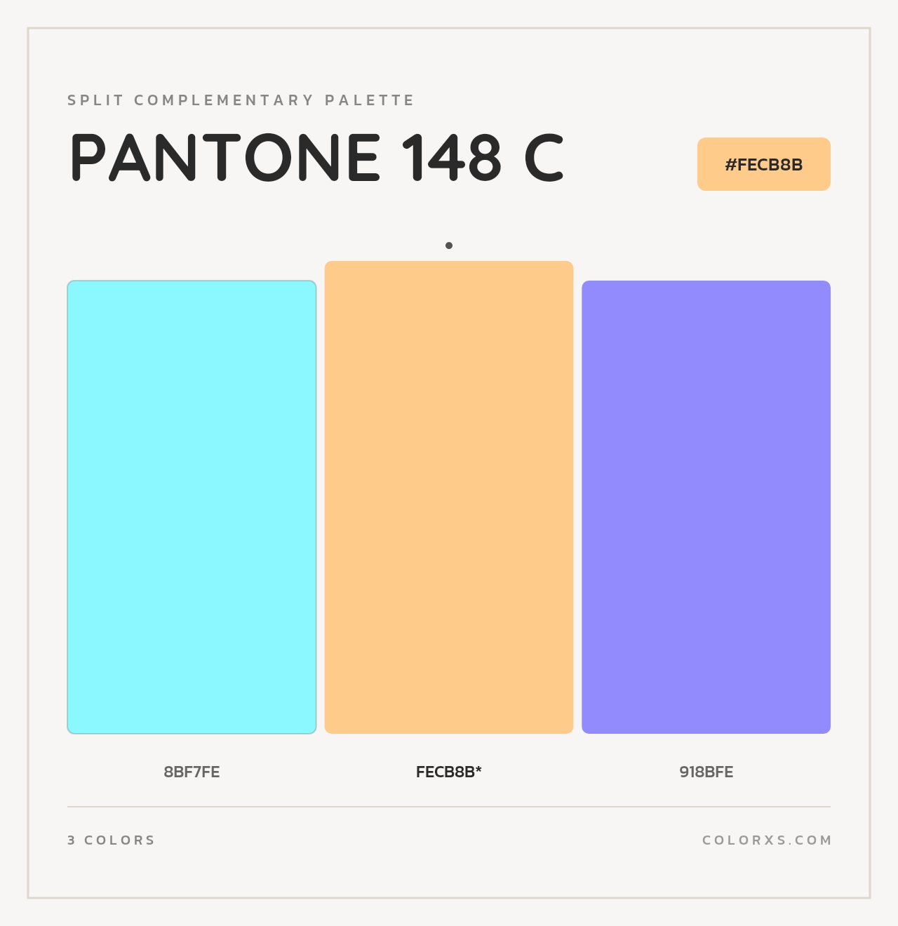PANTONE 148 C - Split-Complementary Color Palette