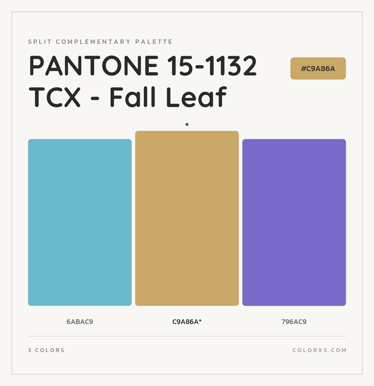PANTONE 15-1132 TCX - Fall Leaf - Split-Complementary Color Palette