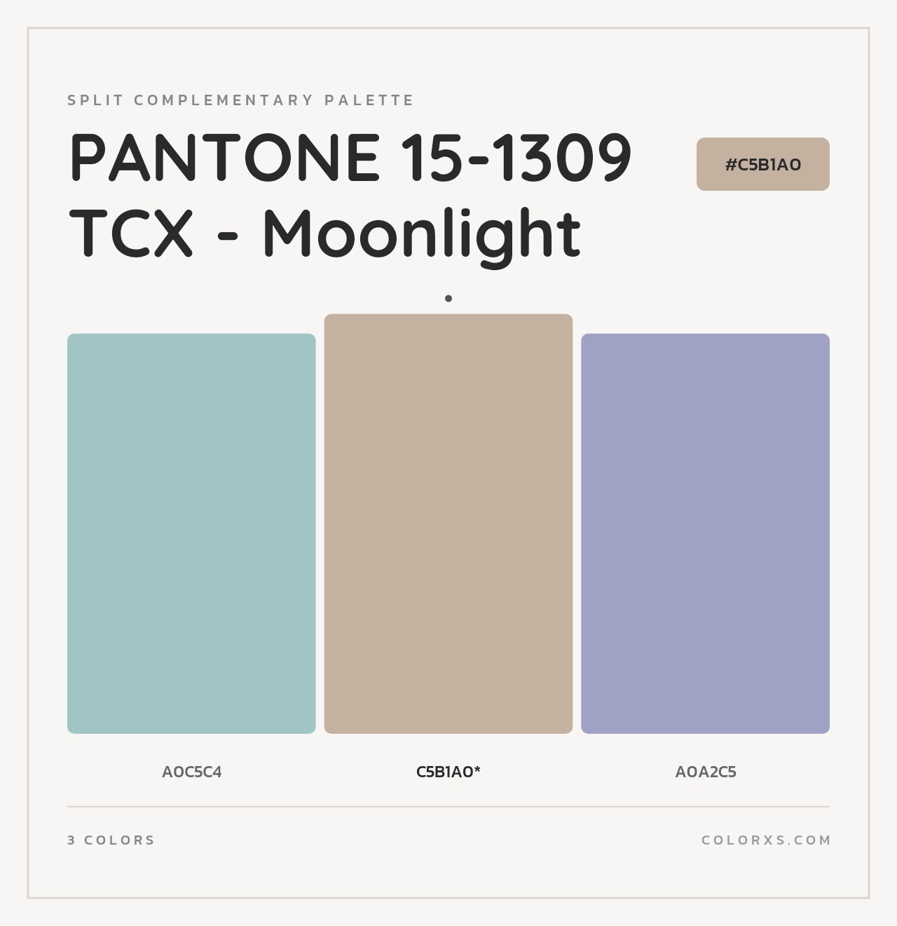PANTONE 15-1309 TCX - Moonlight - Split-Complementary Color Palette