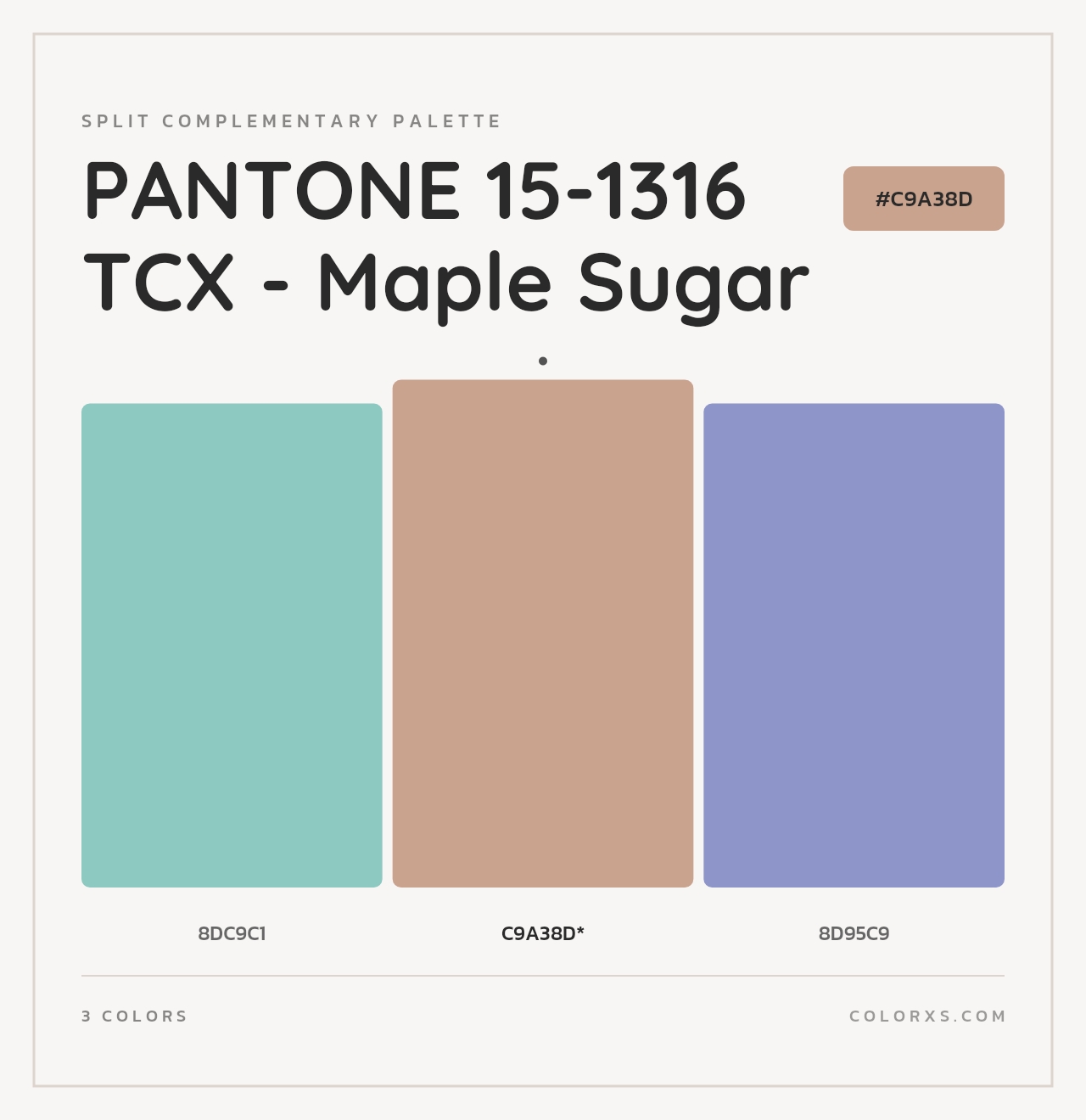 PANTONE 15-1316 TCX - Maple Sugar - Split-Complementary Color Palette