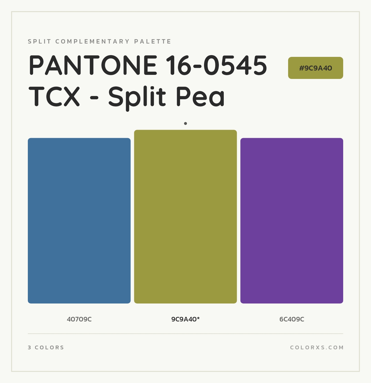 PANTONE 16-0545 TCX - Split Pea - Split-Complementary Color Palette