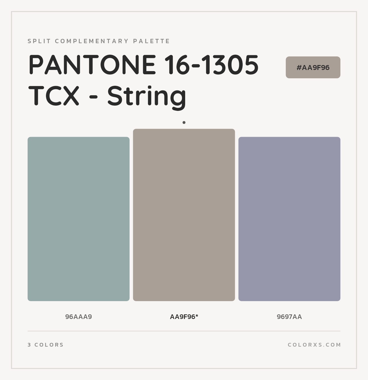 PANTONE 16-1305 TCX - String - Split-Complementary Color Palette