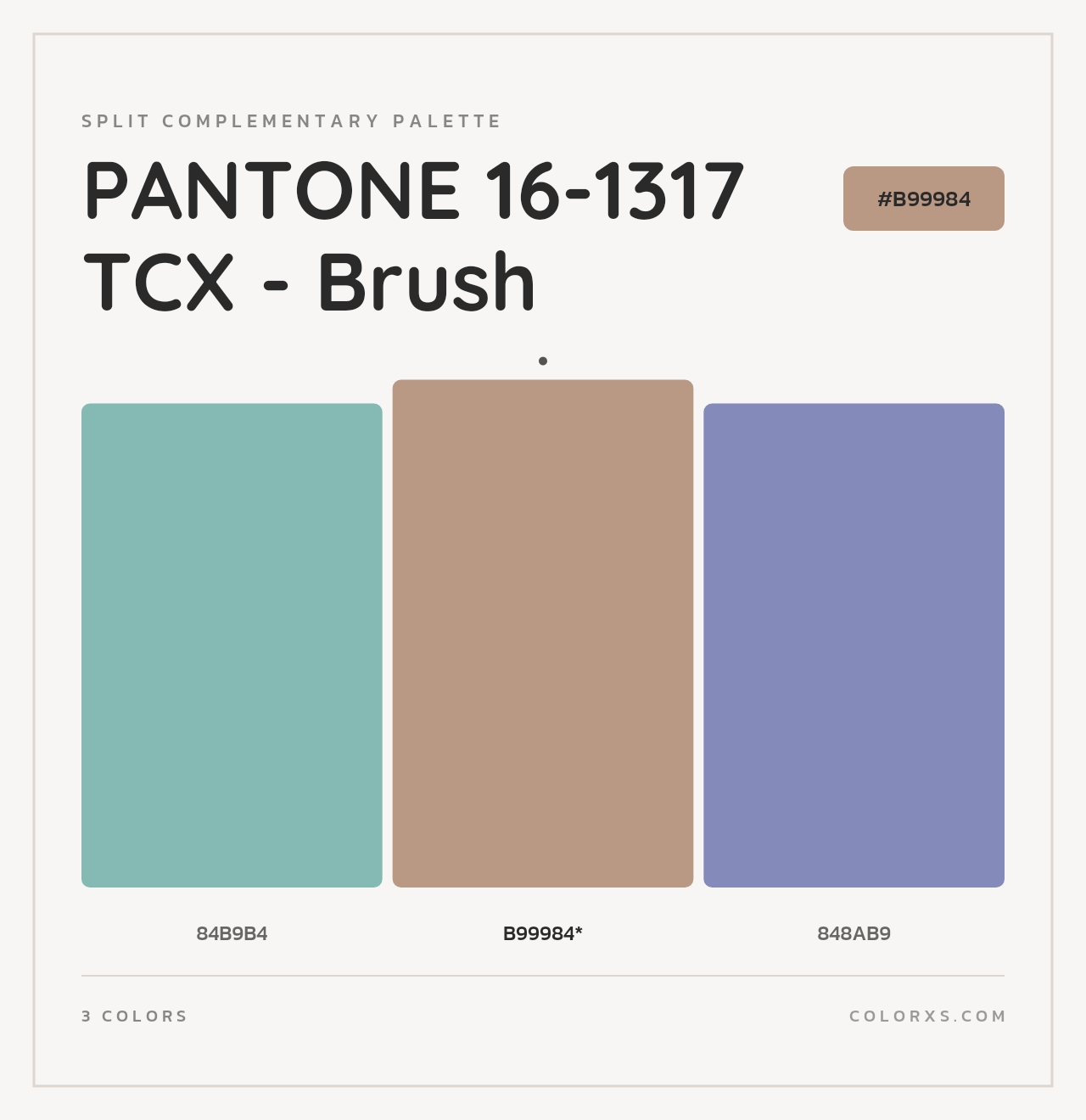 PANTONE 16-1317 TCX - Brush - Split-Complementary Color Palette