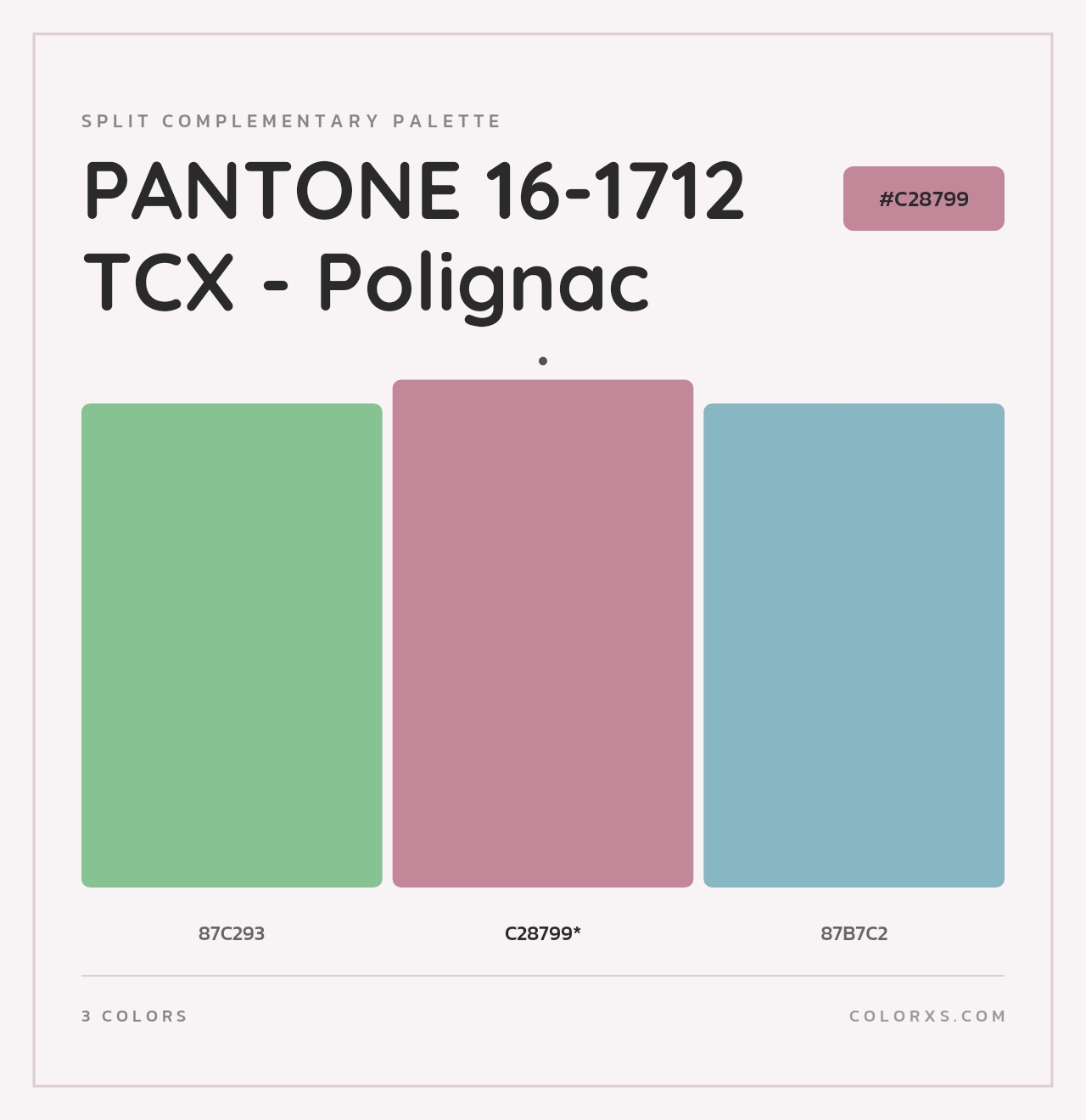 PANTONE 16-1712 TCX - Polignac - Split-Complementary Color Palette
