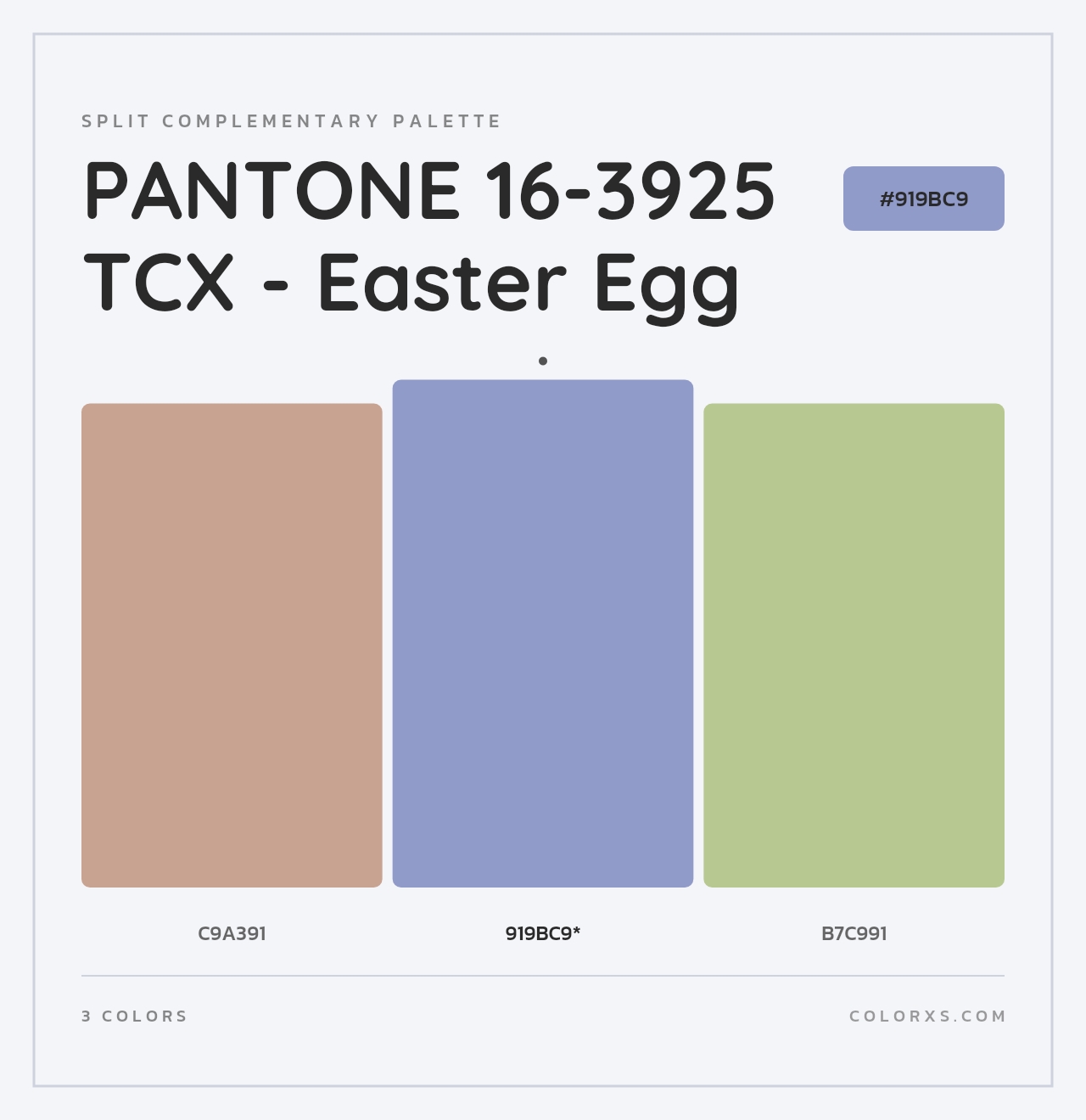 PANTONE 16-3925 TCX - Easter Egg - Split-Complementary Color Palette