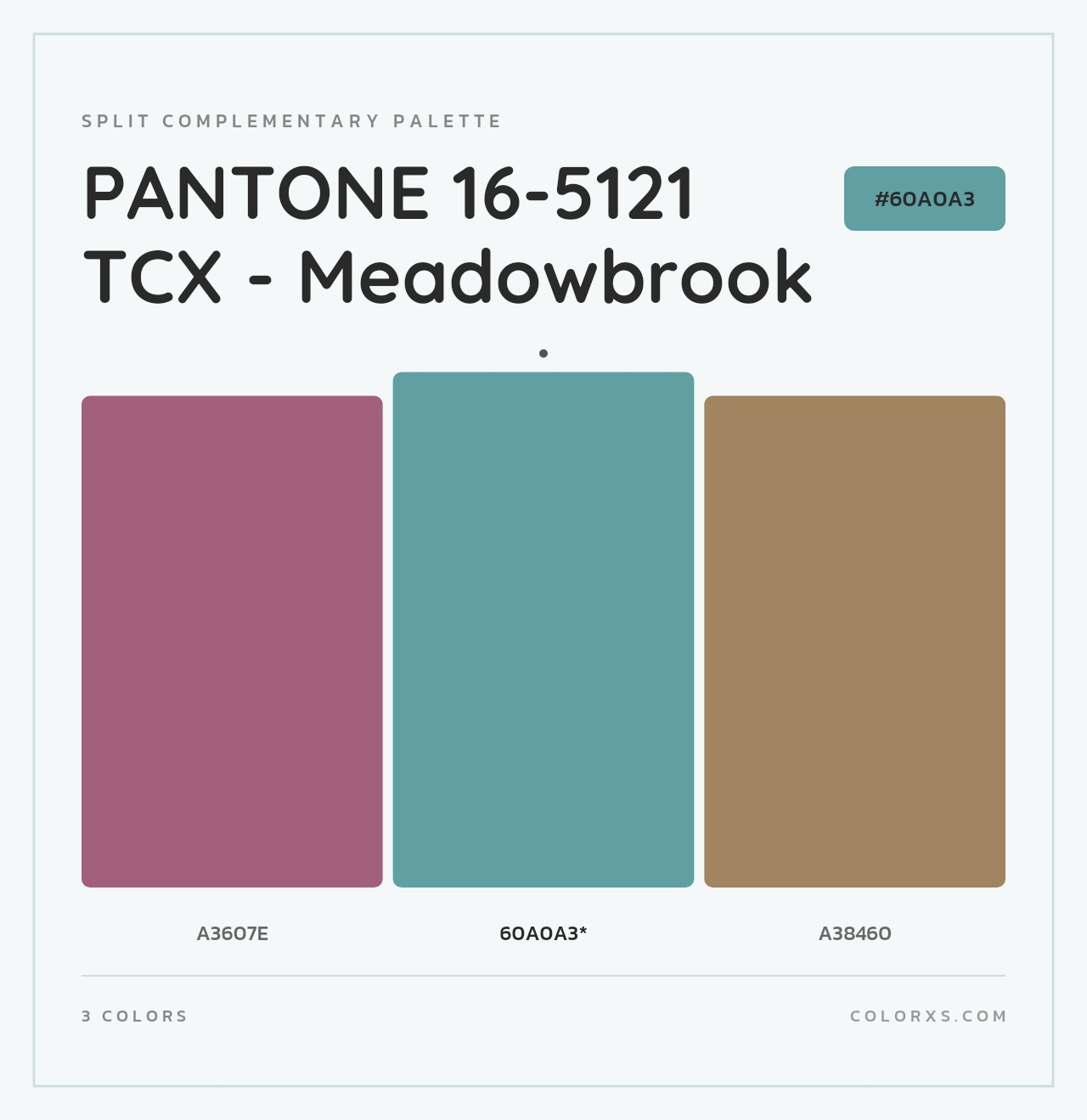 PANTONE 16-5121 TCX - Meadowbrook - Split-Complementary Color Palette