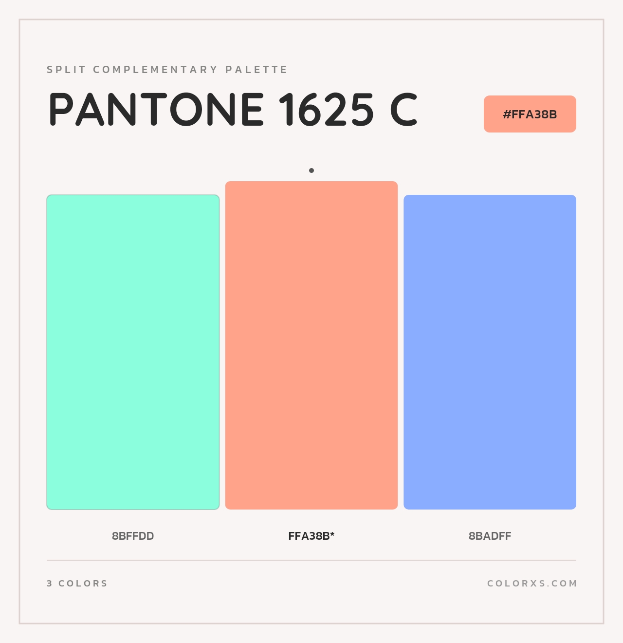 PANTONE 1625 C - Split-Complementary Color Palette